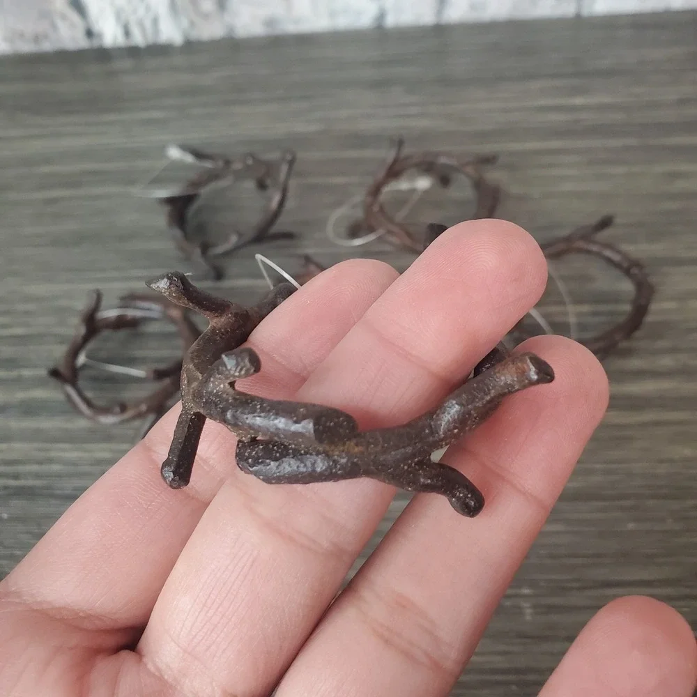 Set Of 6 Iron Barbed Wire Coral 2